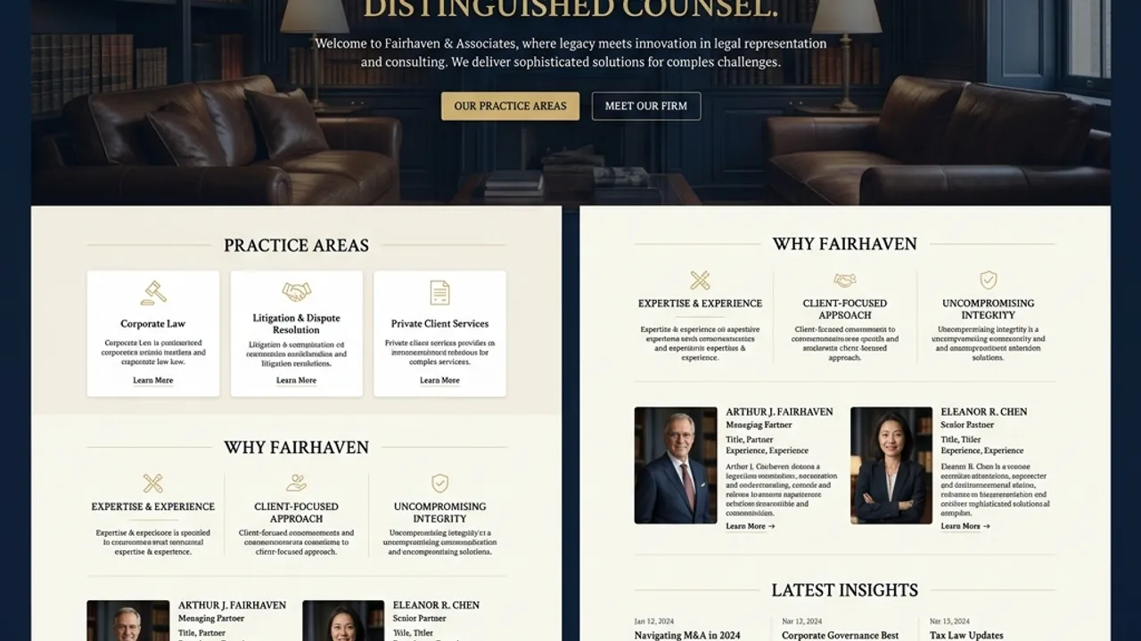 Modern responsive high-performance website after redesign